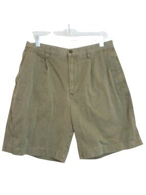 Nautica Rigger Classic Fit 34W Khaki Shorts 100% Cotton    " Inseam